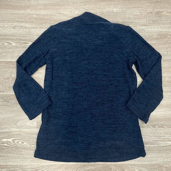 Robert Kitchen Womens Sweater Tight Knit Kangaroo Pockets Blue Size M - Picture 7 of 7